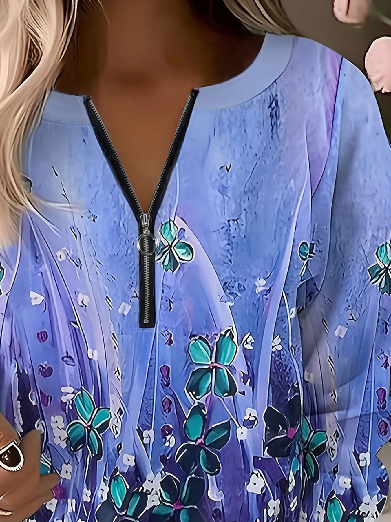 Women Plus Size Knitted Spring And Autumn Shirt