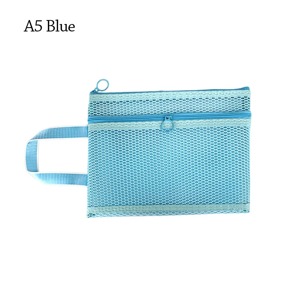

Nylon Mesh Mesh Zipper Pouch Bag Transparent A4/A5 Document Bag Thickened Multifunctional Transparent File Bag