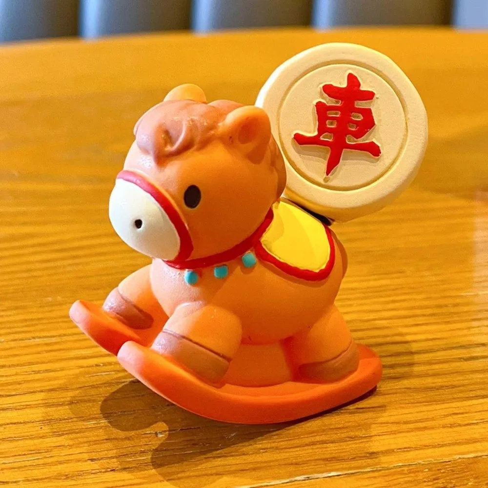 Cartoon 2026 Horse Year Mascot Ornaments Cute Fortune Zodiac Horse Figurines Decorative Small Horse Figures Ornament