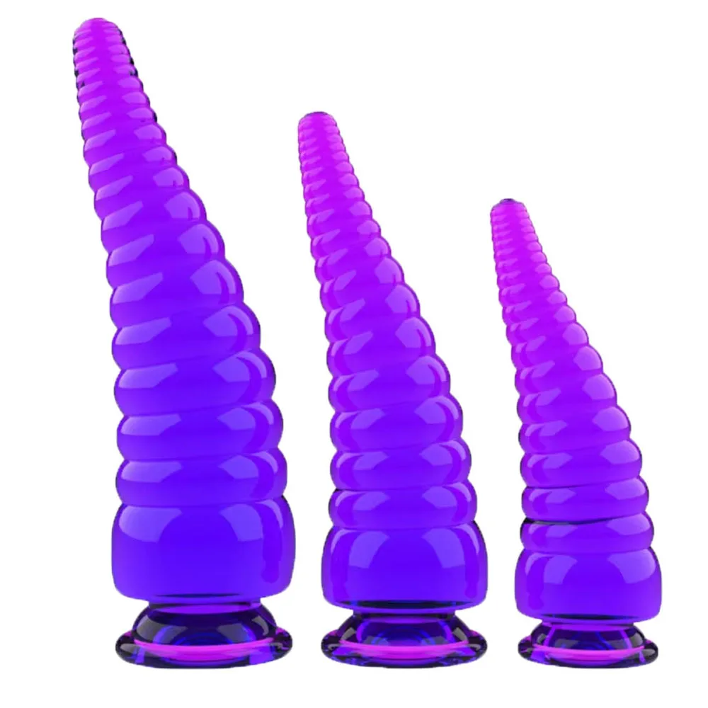 Spiral Jelly Anal Dildo Butt Plug with Strong Suction Cup Base, Flexible Tentacle Style Sex Toy for Women Men Couples in Multipl