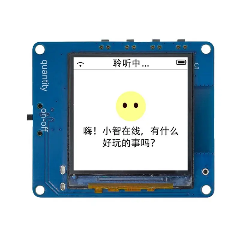 HFES AI Voice Module With Mic & MAX98357 Amp 1.54-Inch LCD Display Type-C Programmable Sound Board For DIY Smart Home