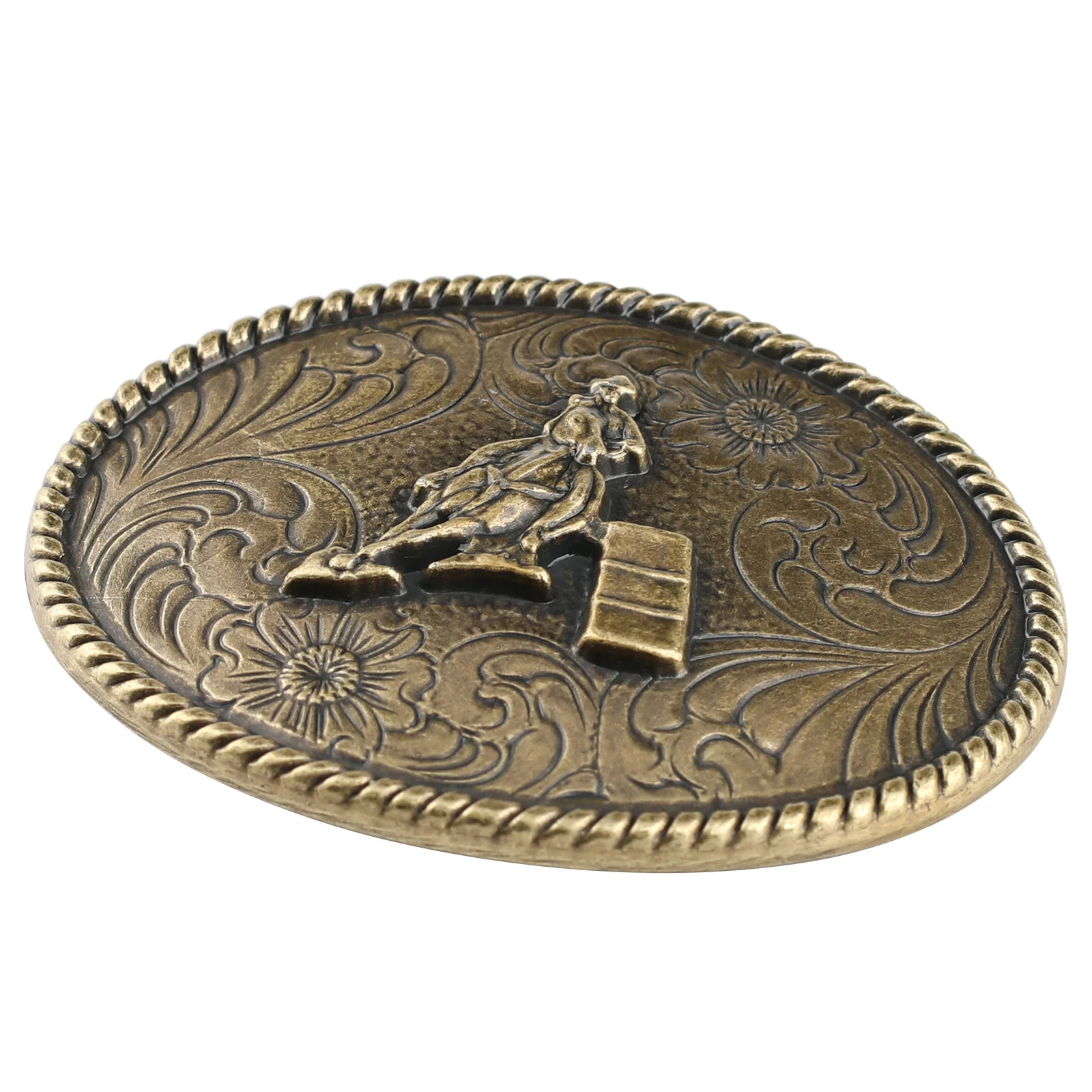 Western Cowboy Style Belt Buckle  Riding A Horse for Hunting