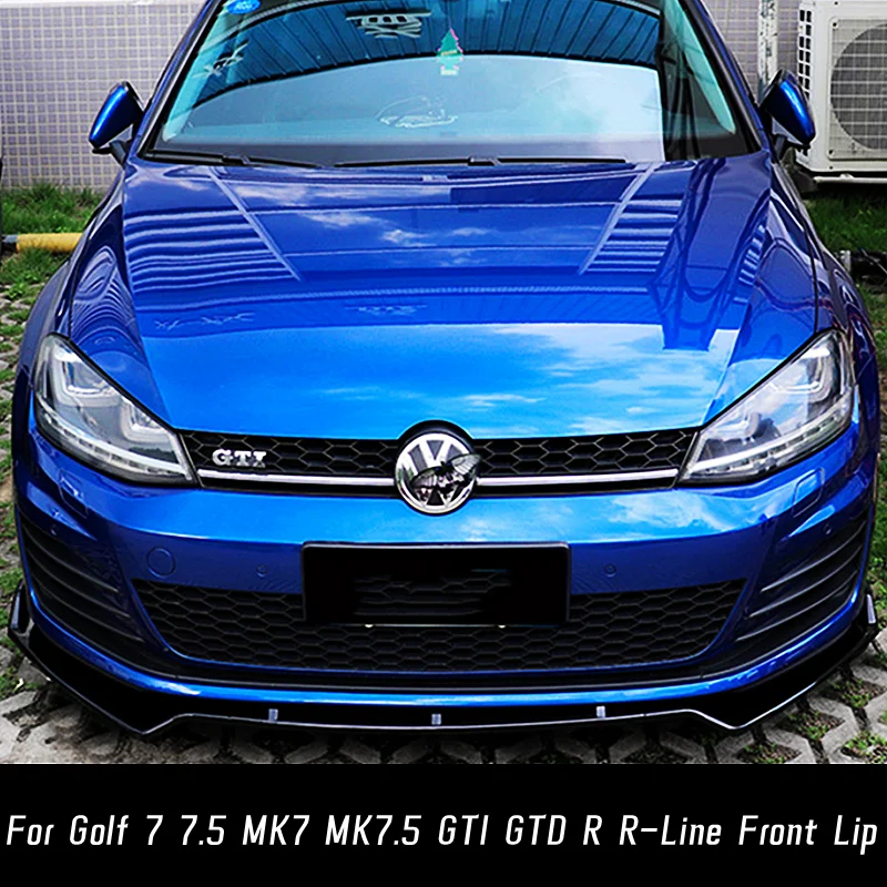 

3Pcs For 2012-2020 VW Volkswagen Golf 7 7.5 MK7 MK7.5 GTI GTD R R-Line Front Bumper Lip Side Splitters Diffuser Spoiler Body Kit