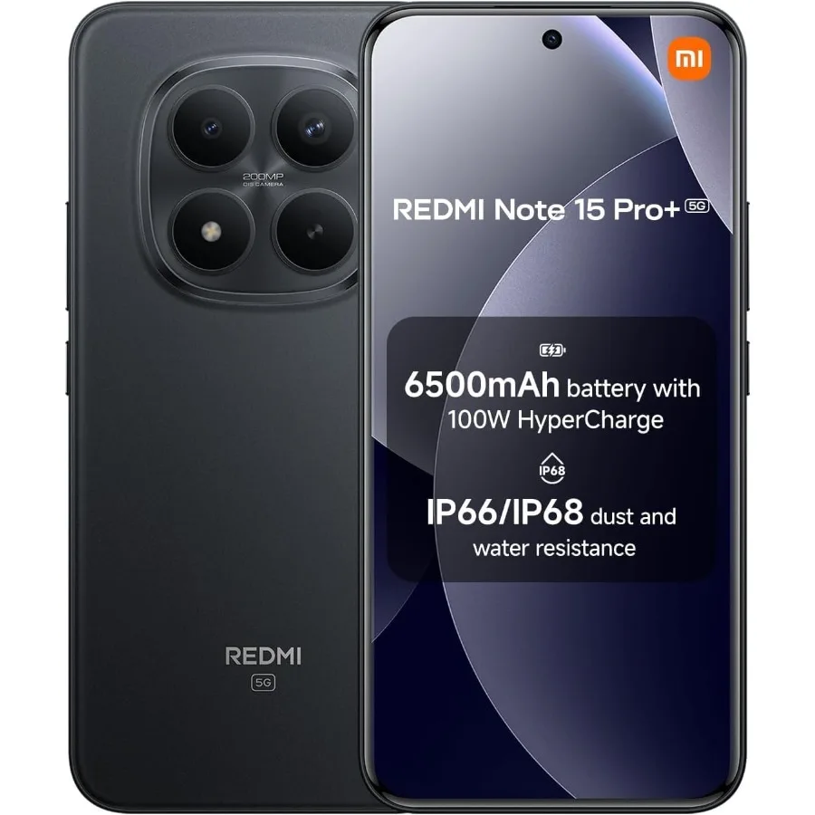 Redmi Note 15 Pro+ Plus 5G Ai Compatible with Tmobile Mint Tello and Global (256GB + 8GB) NFC 6.83