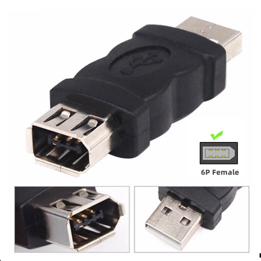 Firewire IEEE 1394 6 Pin USB محول أنثى F 6p إلى USB M كابل ذكر للطابعة، كاميرا رقمية DV الماسح الضوئي، القرص الصلب 0.2 متر