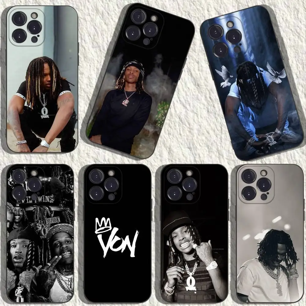 

Rapper K-King V-Von Grandson Phone Case For iPhone 16,15,14,13,12,11 Plus,Pro Max,XS,X,XR,SE,Mini,8,7,Soft Silicone Black Cover
