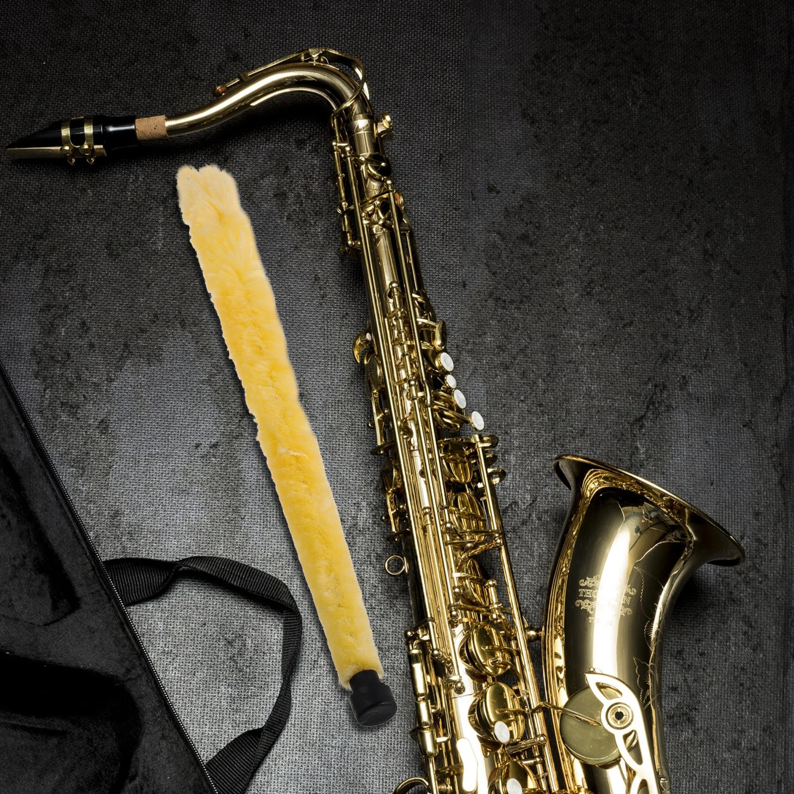 

Professional Sax Cleaning Kit for Musical Instrument Care Includes Long Cleaning Rod Brush and Mouthpiece Cleaner for Clear