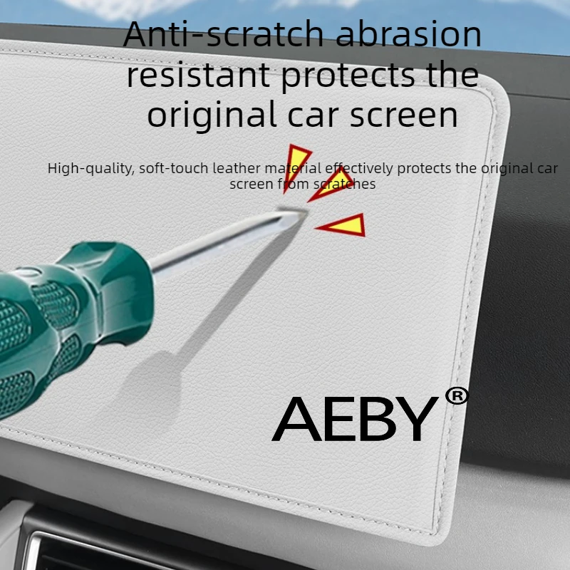AEBY For BYD Atto 2 Smart Driving Editio 2024-2025 Touch Screen Leather Case,Anti-Scratch & Shockproof,Leather Screen Cover