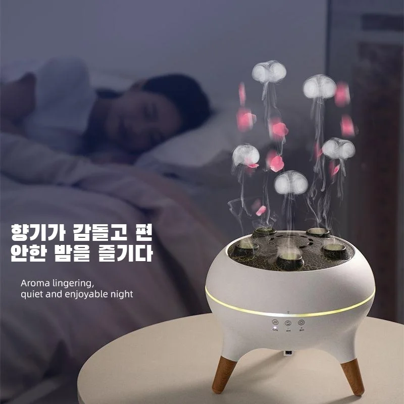 해파리 디퓨저 가정용 오일 리모컨 자동 스프레이 향기기 해파리 후프 가습기 썸네일 3