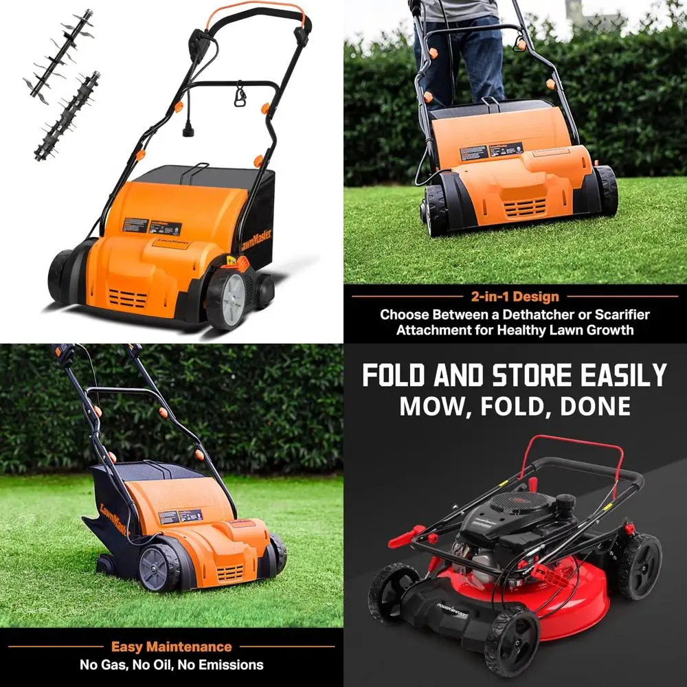 15 جهاز إزالة الشعر والخدش الكهربائي - مهوية عشب 13 أمبير لنمو الجذر العميق والعشب الصحي #1