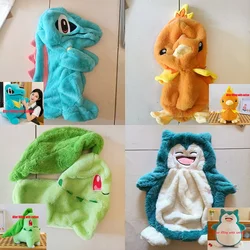 Pokemon Snorlax Totodile Holster Plush Toys Not Stuffed Plush Cartoon Chikorita Torchic Plushes Dolls Semi-finished Toys Kid Toy