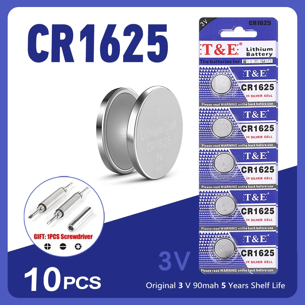 10PCS- 3V CR1625/CR1620/CR1616/CR1220/CR1130/CR1025 Lithium Button Battery  Coin Cell Watch Batteries