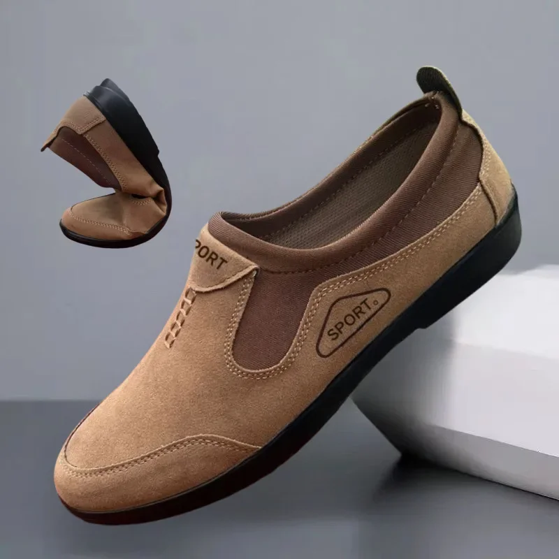 

2025 Spring and Autumn New Casual Shoes Men's Fashion Anti Slip Wear Resistant Single Shoes Casual Breathable Soft Soled Shoes