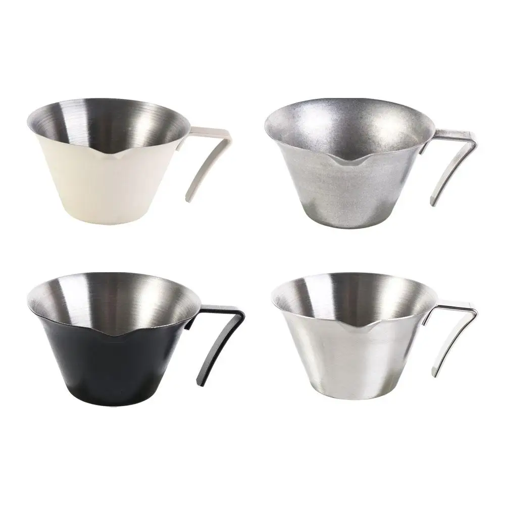 Stainless Steel Espresso Measuring Cup with Scale Ergonomic Handle Coffee Measuring Jug 100ml V-Shaped Spout Espresso Shot Pot