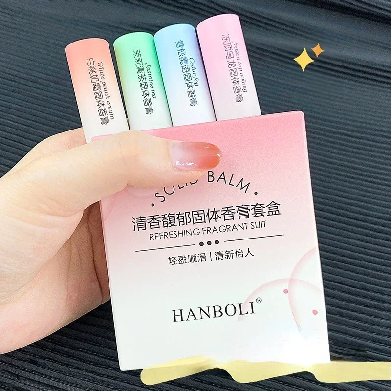 Portable Solid Balm Pen Fragrances for Women Men Solid Perfume Lasting Fresh Light Fragrance Stay Long Solid Stick Body Perfumes