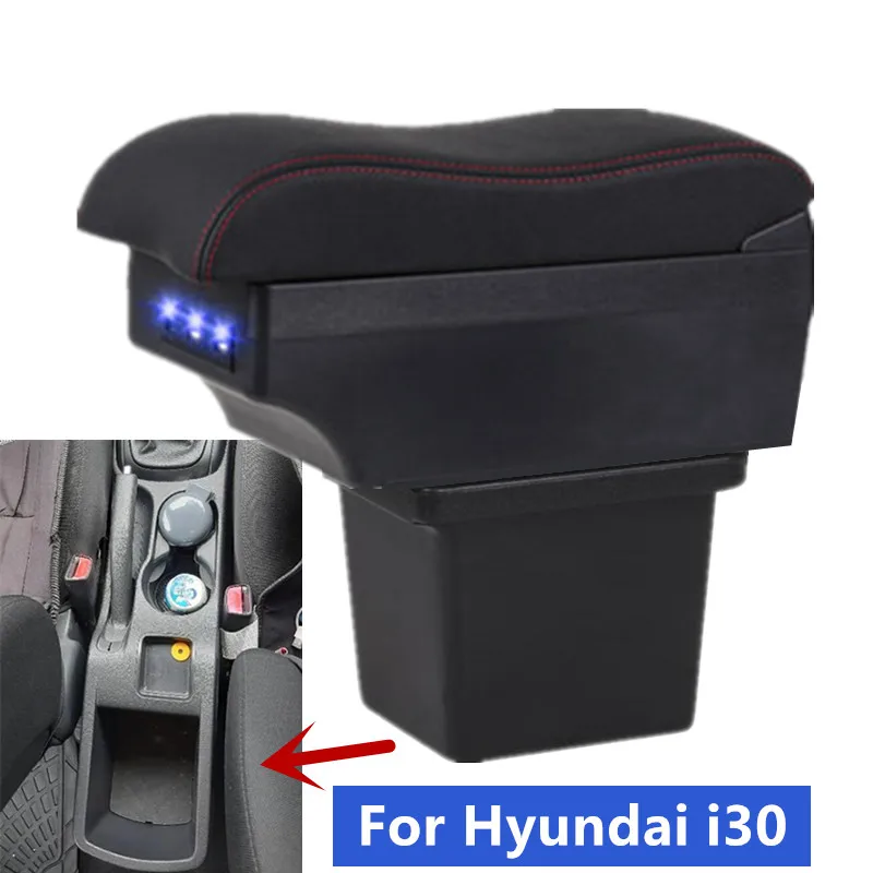 For Hyundai I30 Armrest Box for Hyundai Elantra Touring I30 FD I30cw 2007 2008 2009 2010 2011 Storage box USB Car Accessories