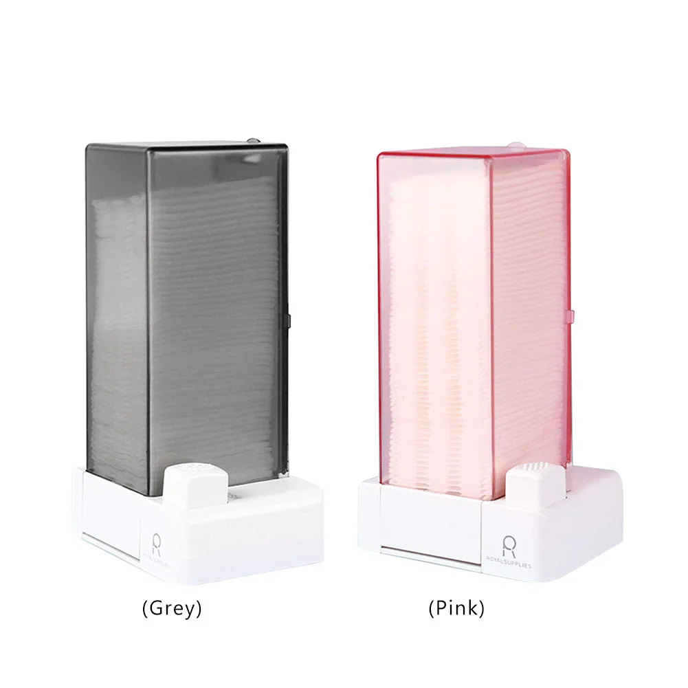 Automatic Cotton Pad Dispenser Press Type Press Out Square Holder Closed Design Cotton Pad Holder for Vanity Storage & Organizer