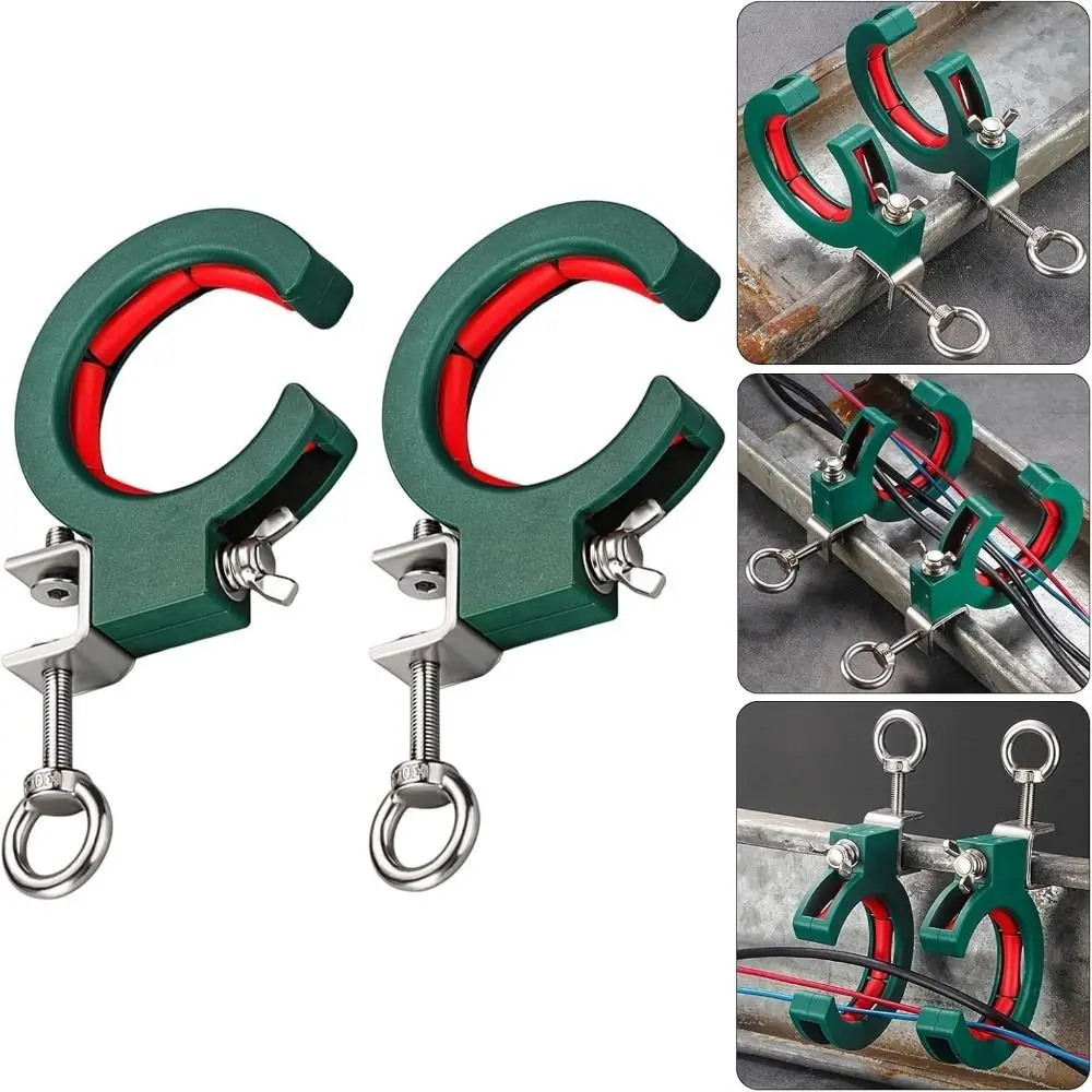 Stainless Steel Cable Laying Roller Wire Guide Fixation Adjustable Clamp Pulley Roller Auxiliary Tool Smooth Wire Pulling