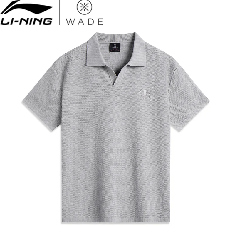 

Li-Ning Мужской пуловер Wade с коротким рукавом 68,7% полиэстер 31,3% хлопок стандартной посадки комфортная подкладка модный вязаный джемпер для отдыха AMBV373