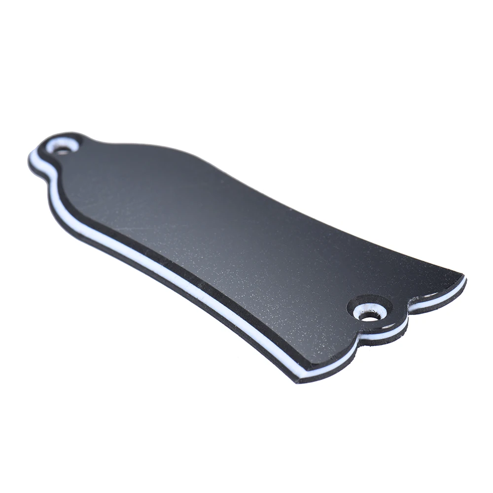 2 Holes 2 Holes -shaped PVC  Rod Cover Plate Scroll Plate for Gibson LP SG Flying V ES Guitar Black Musical Accessories