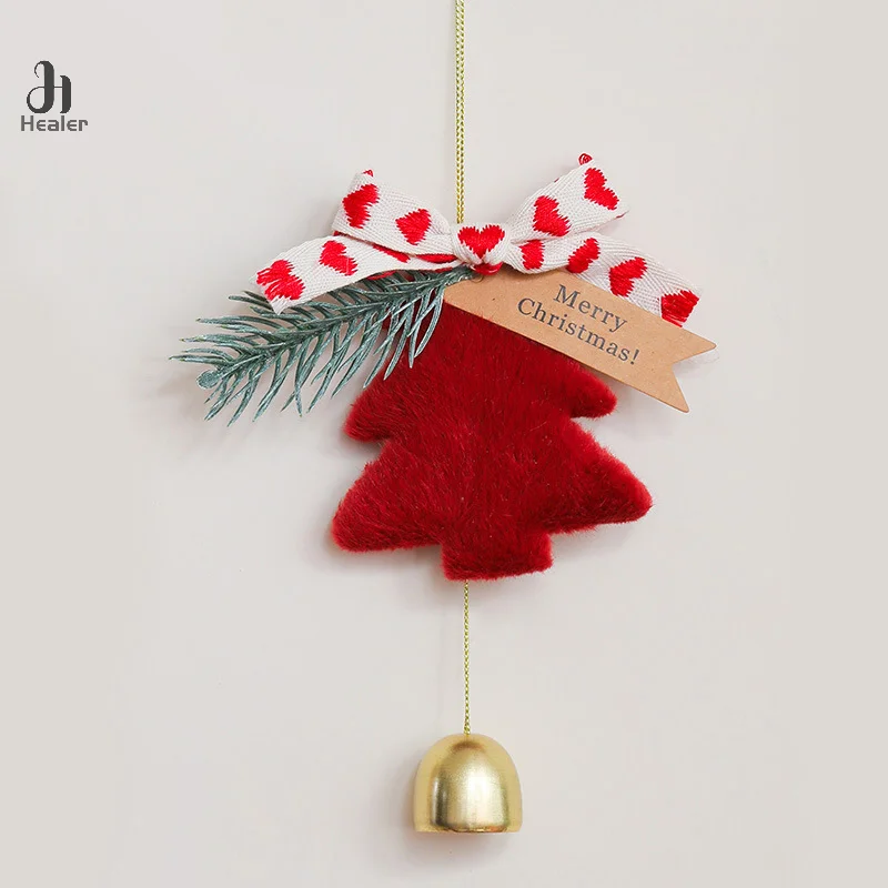 Christmas Tree Bell Hanging Pendants Merry Christmas Decorations For Home Xmas Ornament Couple Gift Happy New Year Supplies