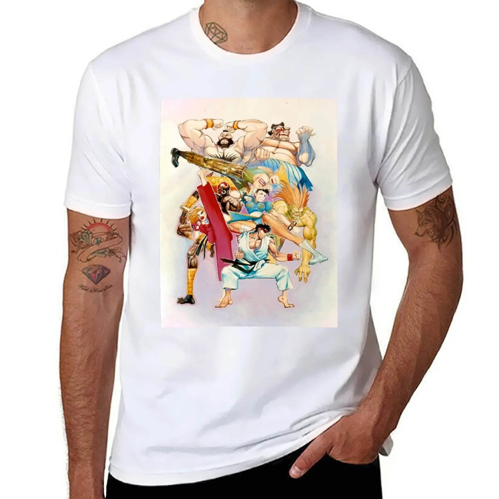 

Street fighter 2 classic characters T-Shirt man t shirt cotton t shirt man casual T-Shirt