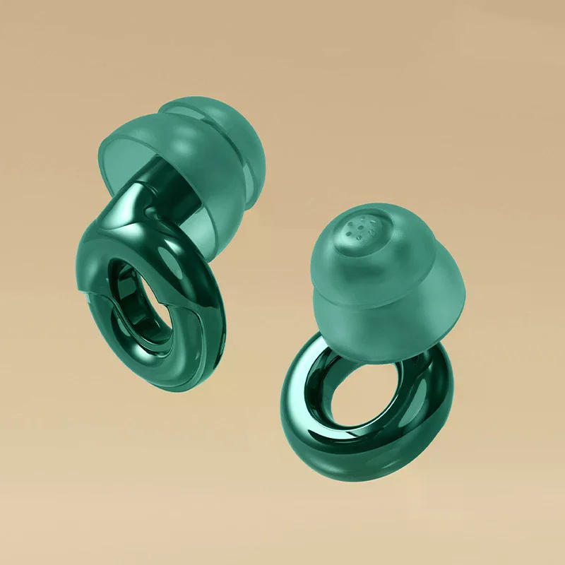 Silicone Ring-Shaped Electroplated Noise-Canceling Earplugs Sound-isolating And Sound-reducing Sleep Earplugs For Sleep