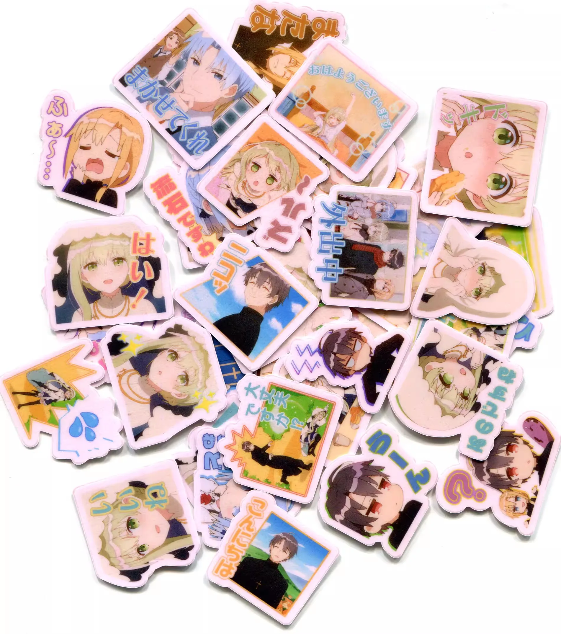 40pcs/pack The White Holy Woman and the Black Priest 2-3cm waterproof sticker