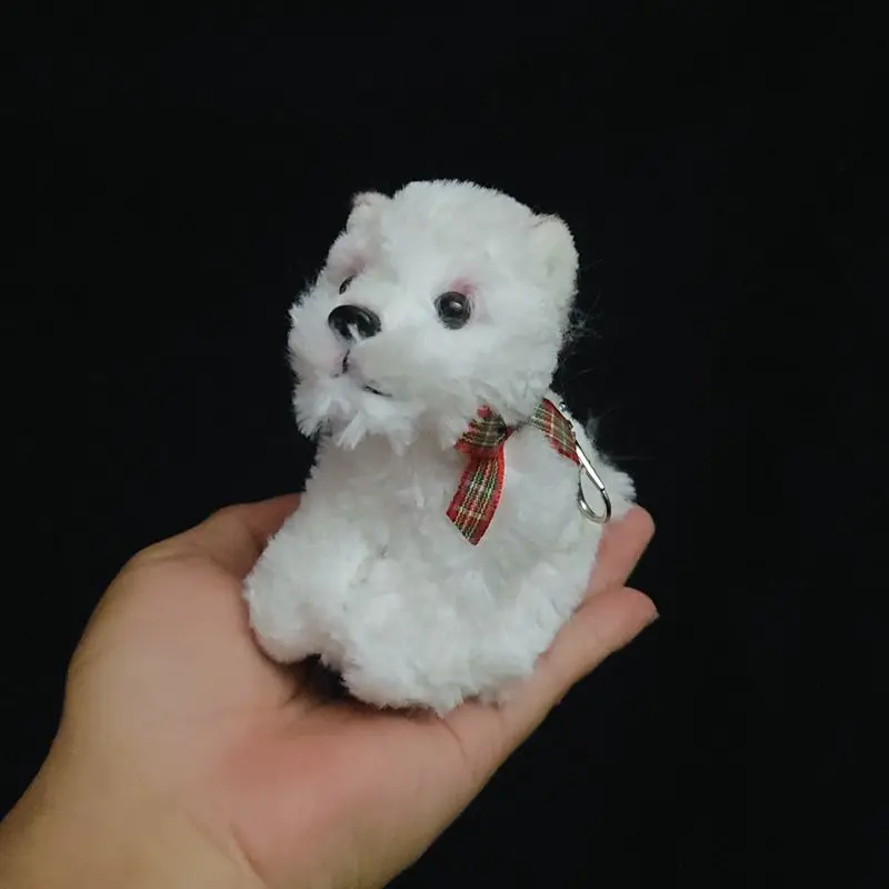 Breloczek Miniatura Sznaucer Szczeniak Szkocki Terrier Zawieszka do Torby Pluszowy Siedzący Wysokość 11cm Prezent Urodzinowy dla Dzieci Dziewczynki