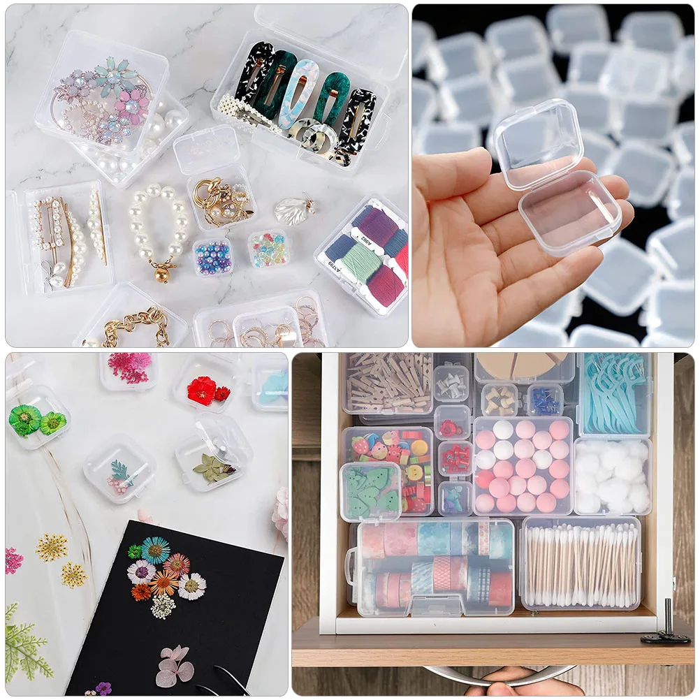

25pcs Bead Storage Box Craft Organizer Embroidery Floss Container Small Items Holder Jewelry Button Case Multi-Purpose Plastic