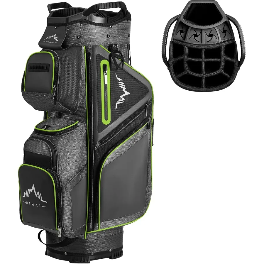 

15-сторонняя сумка для гольф-кара премиум-класса с защитой от сотрясений, верхняя сумка для гольфа с удобными ручками, магнитным карманом и дождевиком для удобства