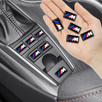 10個環氧樹脂汽車車窗升降按鈕方向盤貼紙,適用於BMWM Performance E36 E60 E90 X2 X1 X3 X5 E46 E39 E70 M3 M5 M6 8 最佳銷售 m貼紙 - №1