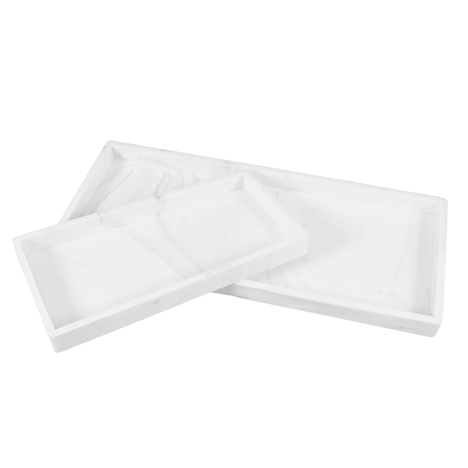 

2Pcs Silicone Storage Tray Countertop Vanity Organizer Nonslip Waterproof Kitchen Sink Drip Tray Small Dental Tool Organizer