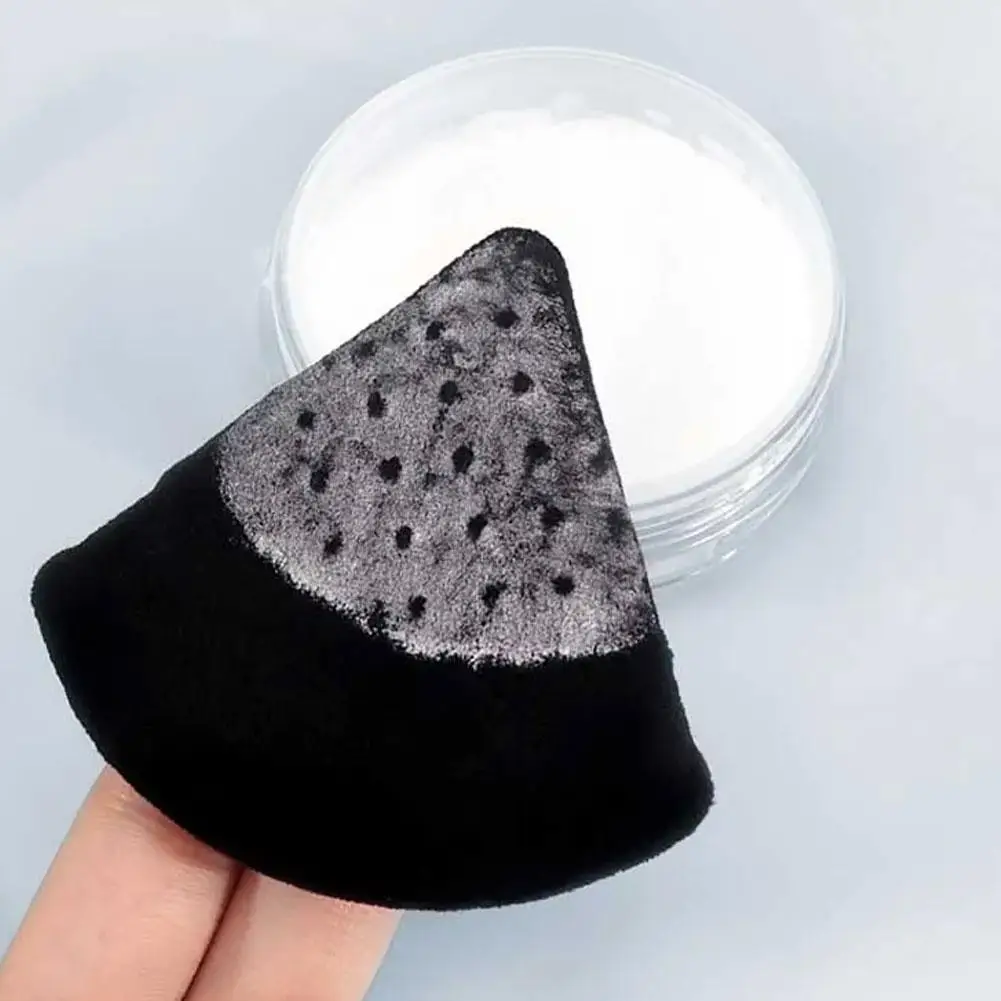 Bouffée de poudre triangulaire pour poudre libre, liquide, cosmétique, peluche douce, fond de teint, outil de maquillage
