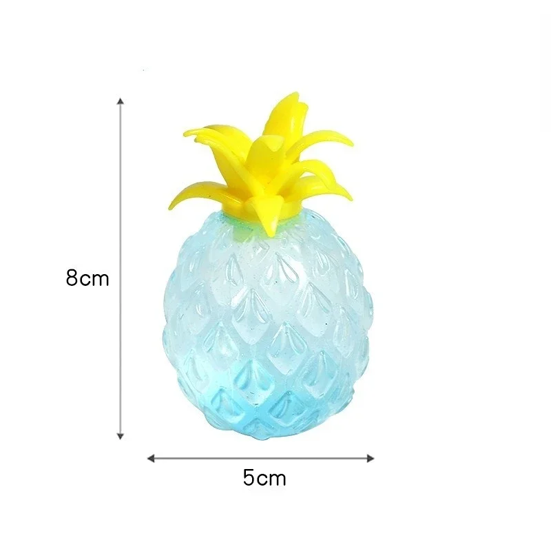 Jouet spongieux en poudre d'or pour enfants, boule d'ananas, perle d'évent, jouets à presser, nouveauté amusante, arrêt souligné de l'anxiété