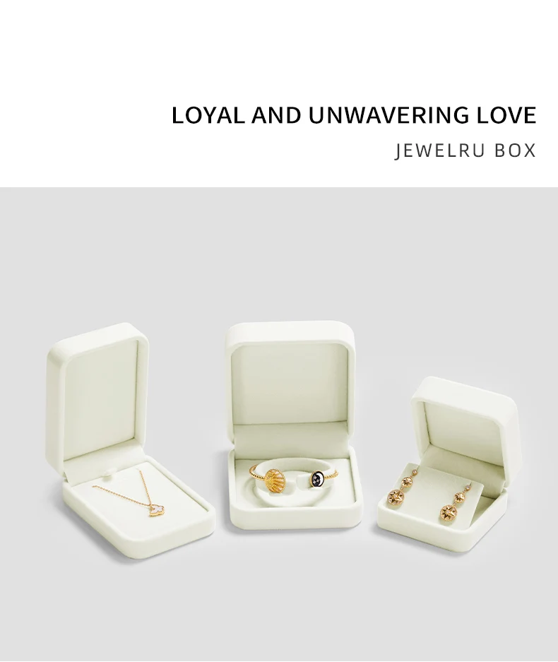Oirlv Samt-Schmuck-Geschenkbox-Set, Schmuckaufbewahrungsbox für Ringe, Ohrringe, Halsketten, Armbänder, Schmuckbox für Hochzeitsanträge – Detail 3
