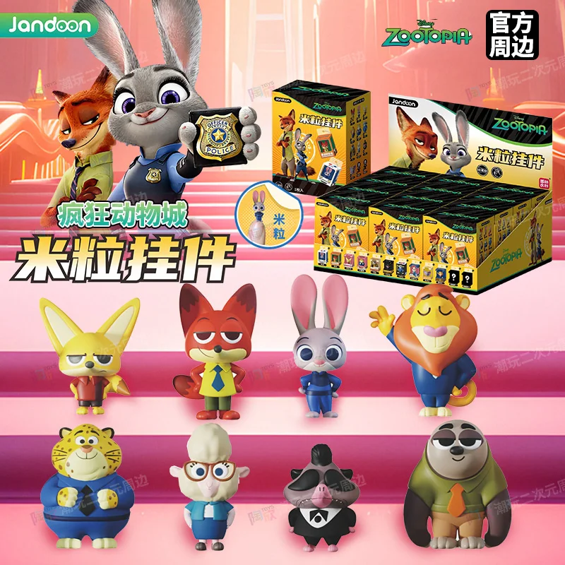 Jandoon Zootopia pixa الصندوق الأصلي دمية أعمى حبوب الأرز جودي أرنب نيك فوكس شخصيات الحركة الصغيرة نموذج للأطفال لعبة هدية #4