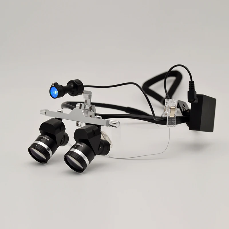 3.5x 4.5x 5.5x Magnification Anti-fog Ergo Dental Corner Magnifier Loupes with Light