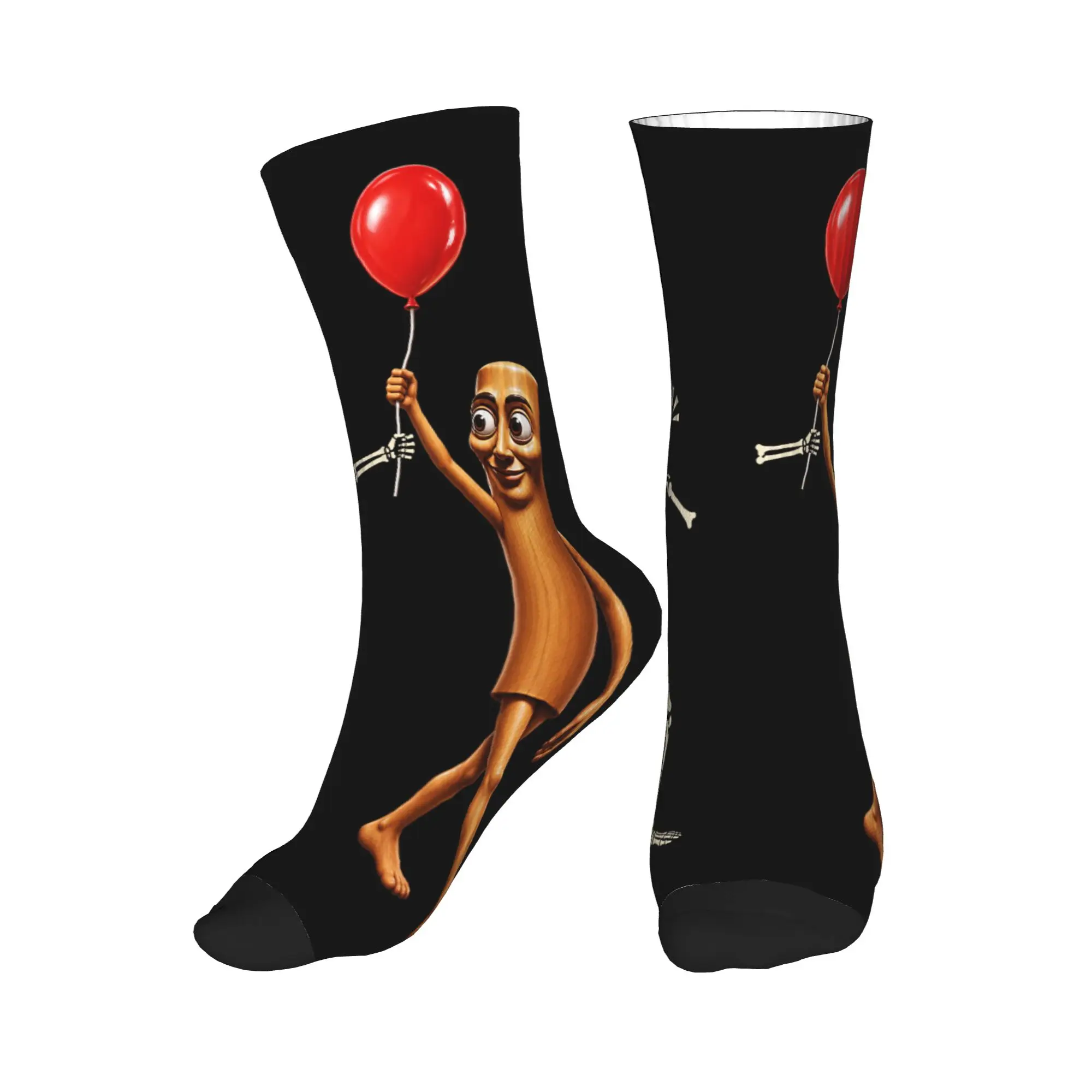 Tung Sahur Skeleton Balloon Dark Humor Creepy Halloween Stockings Men's Socks Soft Socks Autumn Outdoor Sports Graphic Socks