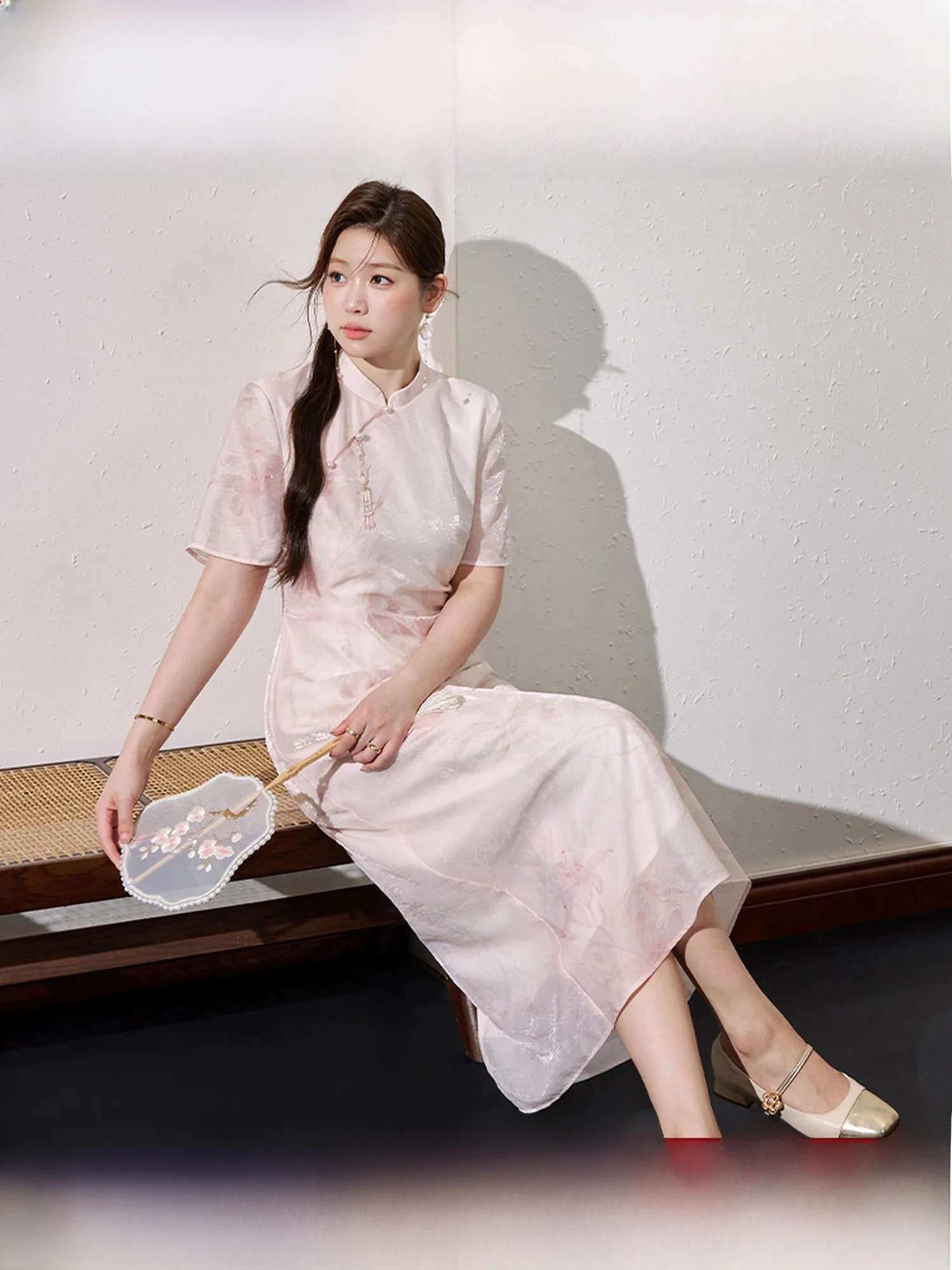 

Blue Language Large Size Women's Original New Chinese Sle Floral Print Dr Summer New Arrival A-Line Skirt