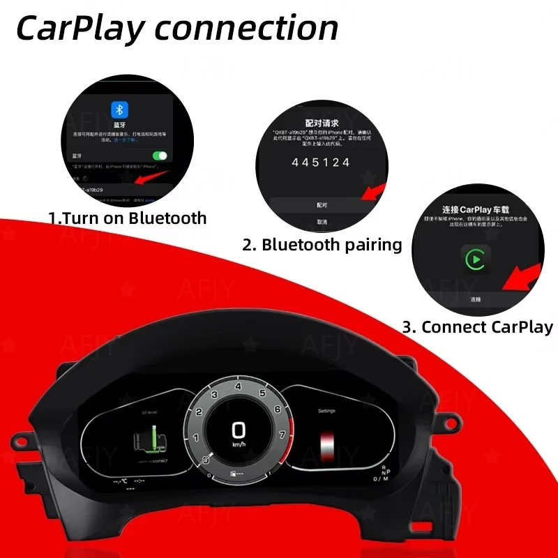 

Цифровая приборная панель для Porsche Macan 2014-2025 с CarPlay, спидометром, дисплеем приборов, виртуальной приборной панелью, 10.25'' HD