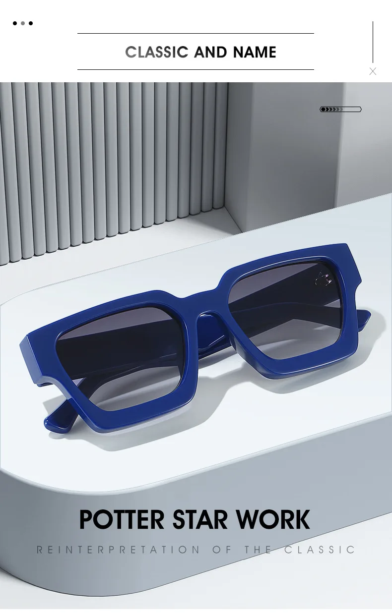 SHAUNA Ins Beliebte Damen Quadratische Sonnenbrille Retro Herren Getönte Farbtöne UV400 – Detail 3