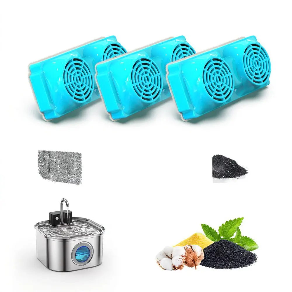 Cat Water Fountain Replacement Filters Activated Carbon Replacement Cartridges Pet Drinking Fountain Purifier Filtration System