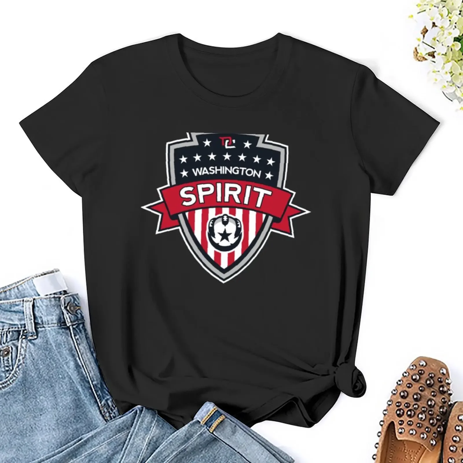 Ikona Washington Spirit Klasyczna koszulka damska moda koreańska Estetyczna odzież T-shirty dla kobiet