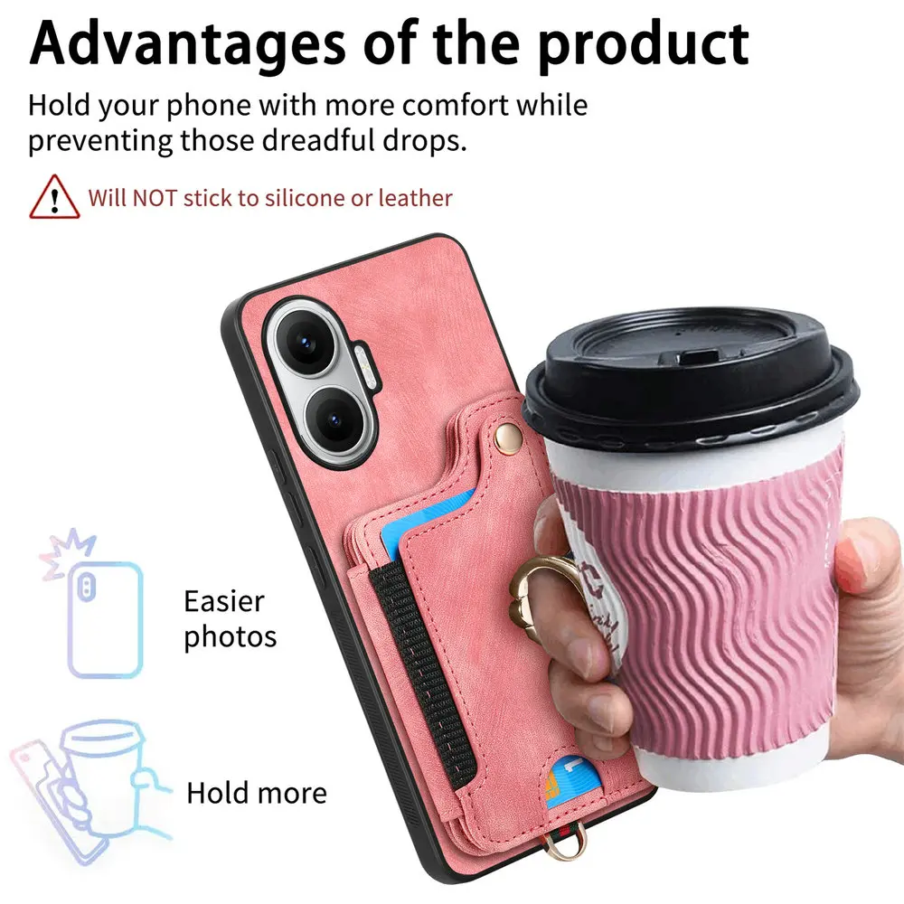 Custodia Portafoglio Con Strass Per Xiaomi POCO F8 Ultra – Cuori E Fiori, 3 Scomparti Carte, Chiusura Magnetica