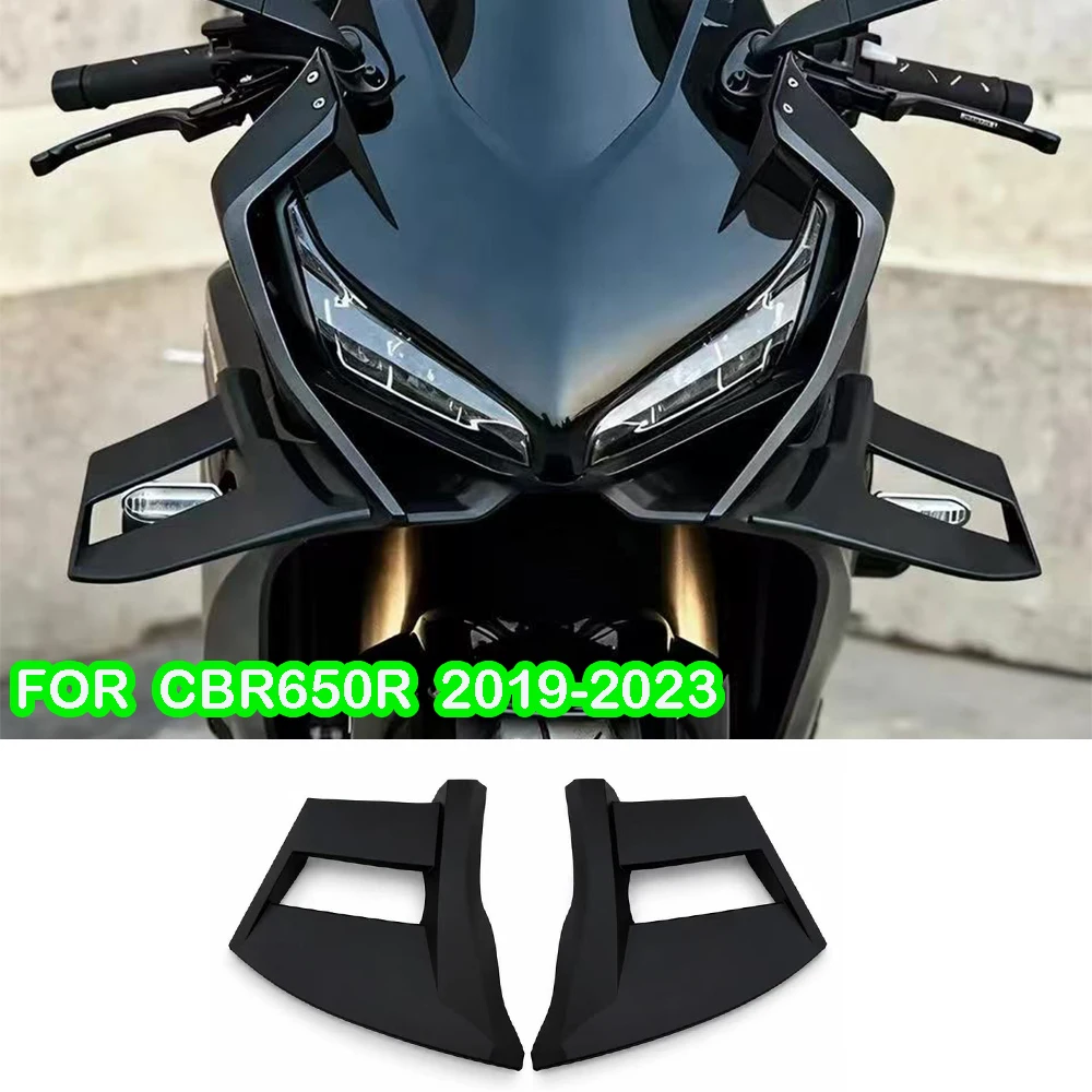 for Honda CBR650R 2019-2023 Motorcycle Aerodynamic Windshield Winglet Fixed Side Spoiler Fairing Wing