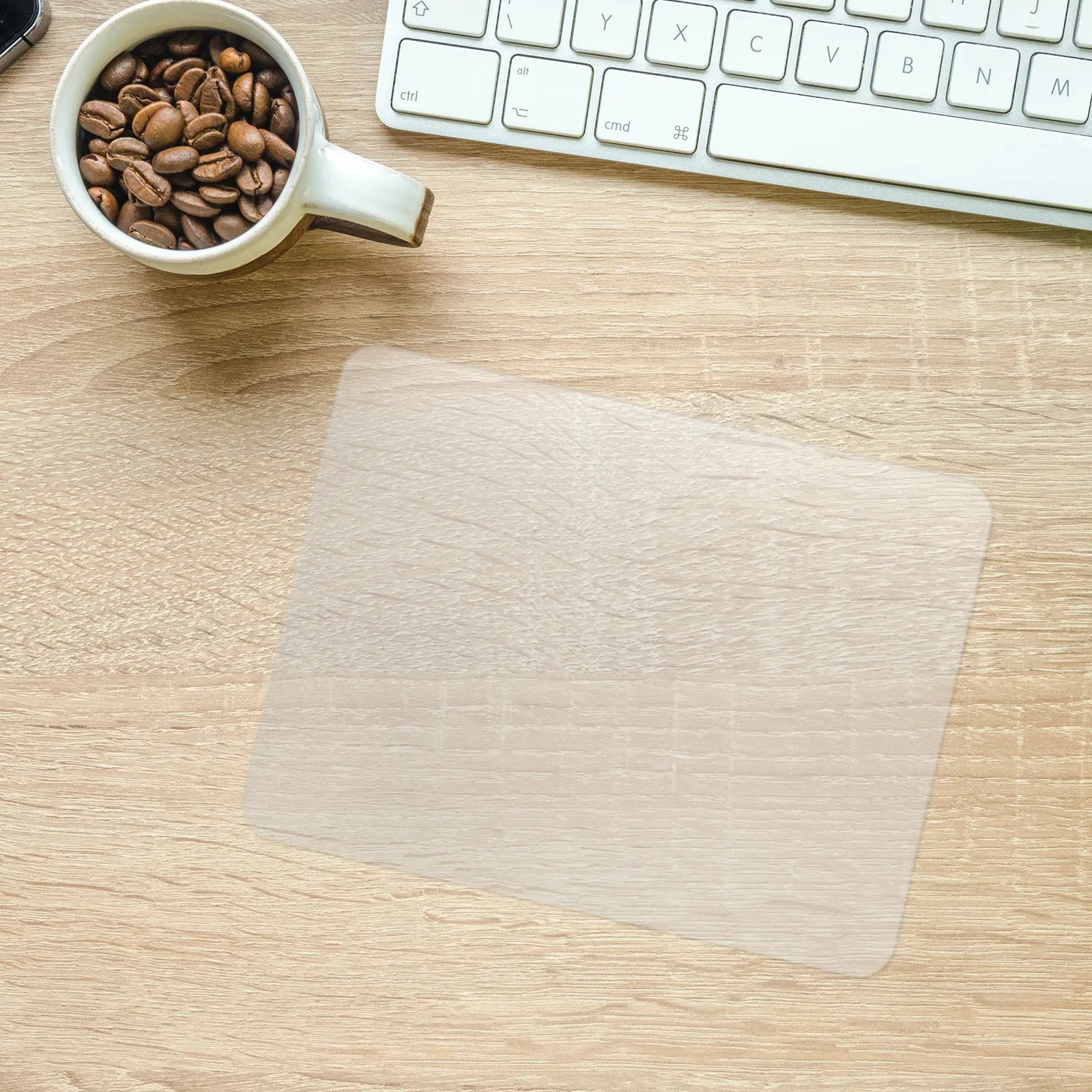 

Clear Glass Mouse Pad Smooth Stable Surface Transparent Desk Mat Laptop Gaming Mousepad Office Desk Protection