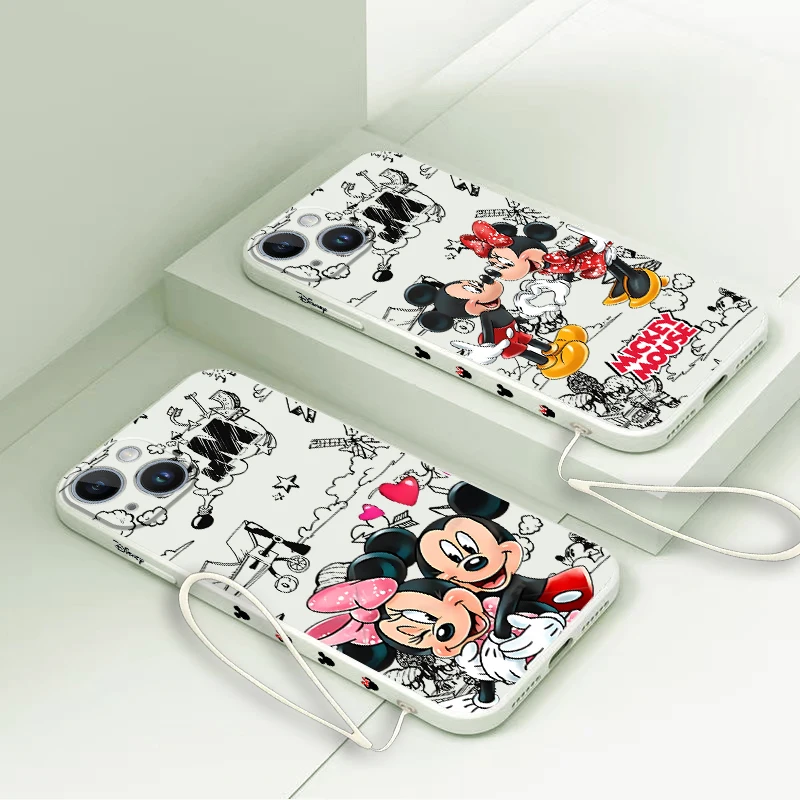 Чехол для телефона Disney с Микки Маусом для iPhone 15, 16, 11, 12, 13, 14 Pro Max 7, 8 SE 15 Plus 13 Mini XR XS, мягкий силиконовый чехол