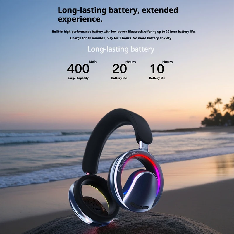 

Умные беспроводные наушники с микрофоном для ПК, игровые, портативные, Bluetooth, с шумоподавлением, для диджеев