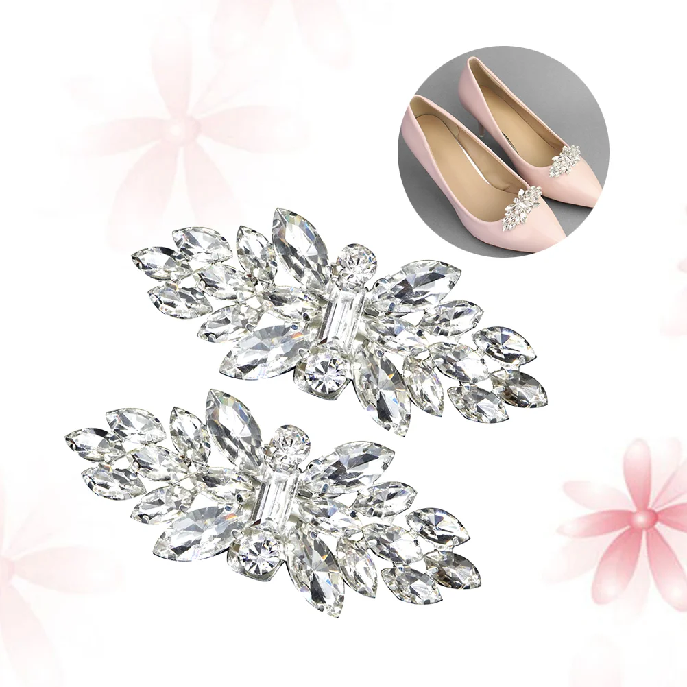 Crystal Slipper Bride Wedding Ceremony Decorations Rhinestone Accessories DIY Shoe Clips